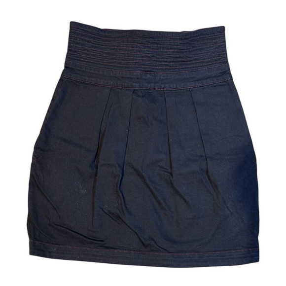 Ulla Johnson NWT Denim Drew Tie Front Mini Skirt Size 6 - Picture 2 of 7